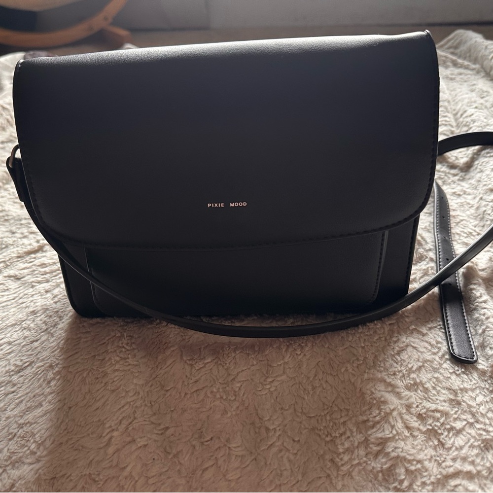 Pixie Mood Black Faux Leather Crossbody Bag - Picture 3 of 5